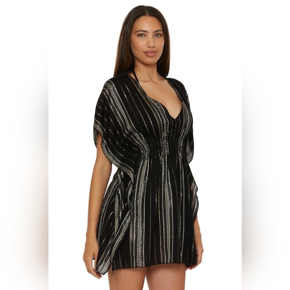 Becca Black Radiance Woven Tunic Size M - Picture 4 of 15